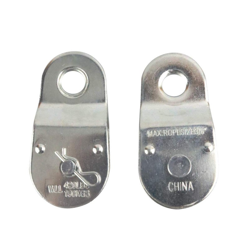 Nxtop Zinc Plated Fixed Single Pulley Fixed Eye Steel Pulley 1-1/2" (2 Pack) - Image 1