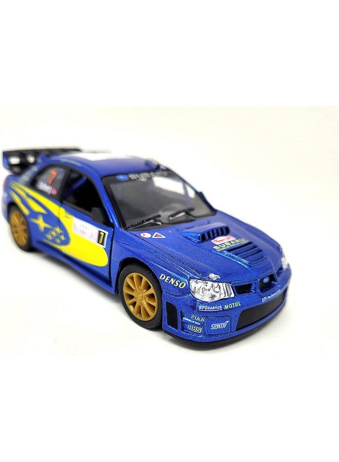 KiNSMART 2007 Subaru Impreza WRC Racing Edition 5 Inch 1:36 Scale Die Cast Metal Model Toy Race Car - Image 2
