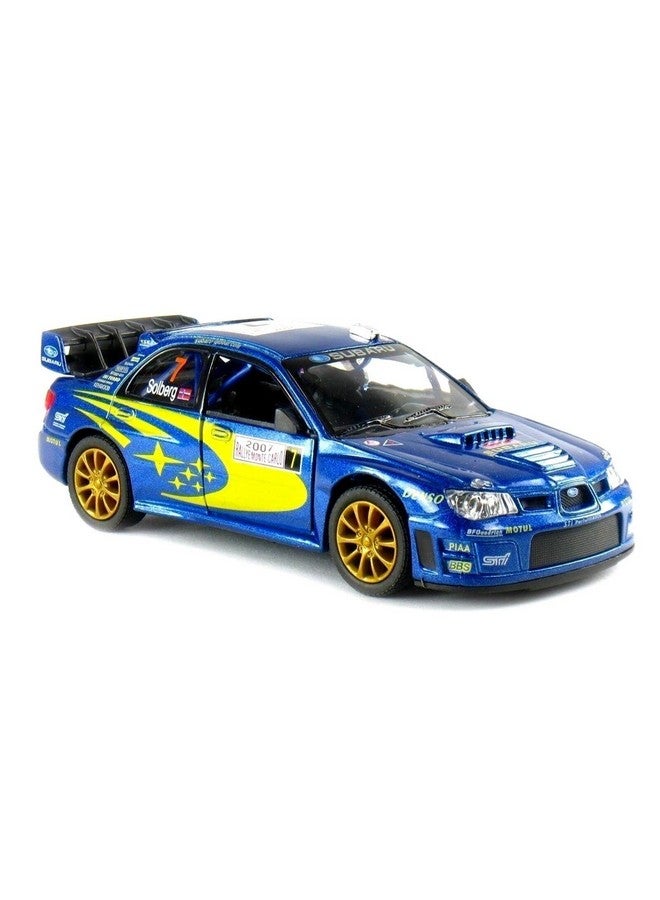 KiNSMART 2007 Subaru Impreza WRC Racing Edition 5 Inch 1:36 Scale Die Cast Metal Model Toy Race Car - Image 1