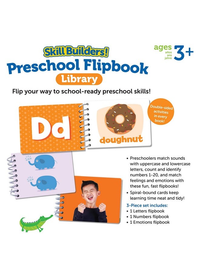 Learning Resources Learning Resources Skill Builders! Preschool Flipbooks -3 Pieces, Ages 3+, Preschool Learning Activities, ABC and Numbers for Toddlers, Activity Book  - Image 4