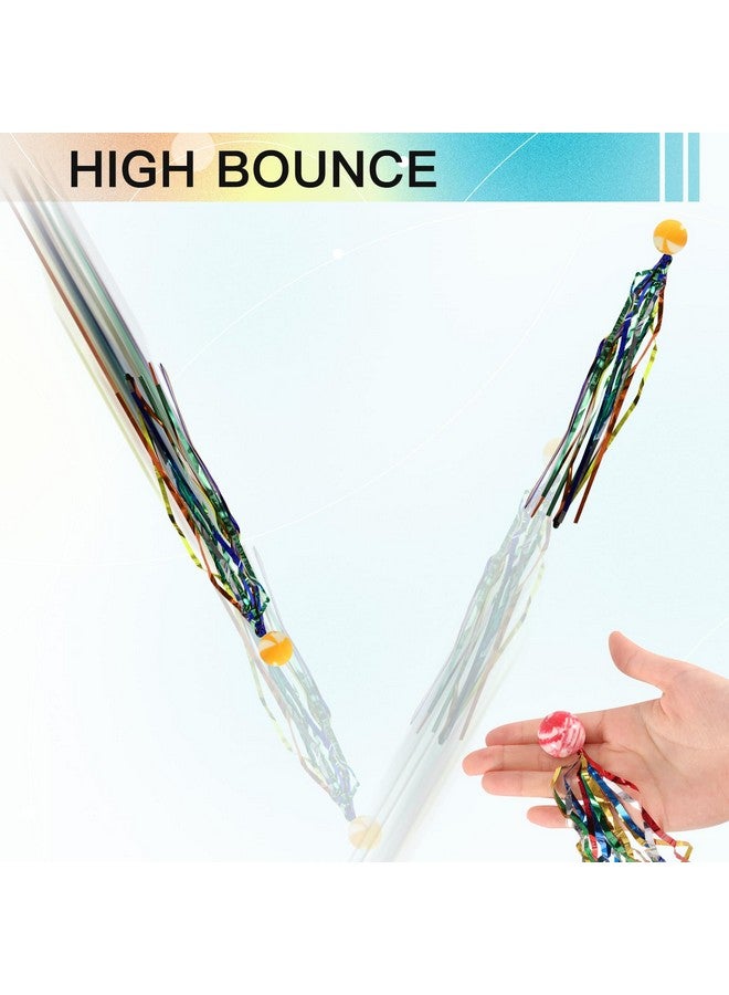 Pllieay 50 Pieces Comet Balls, Assorted Colors Bouncy Balls with Colorful Streamers, Rubber Balls for Kids Party Favors, Prizes, Birthdays Gift - Image 4