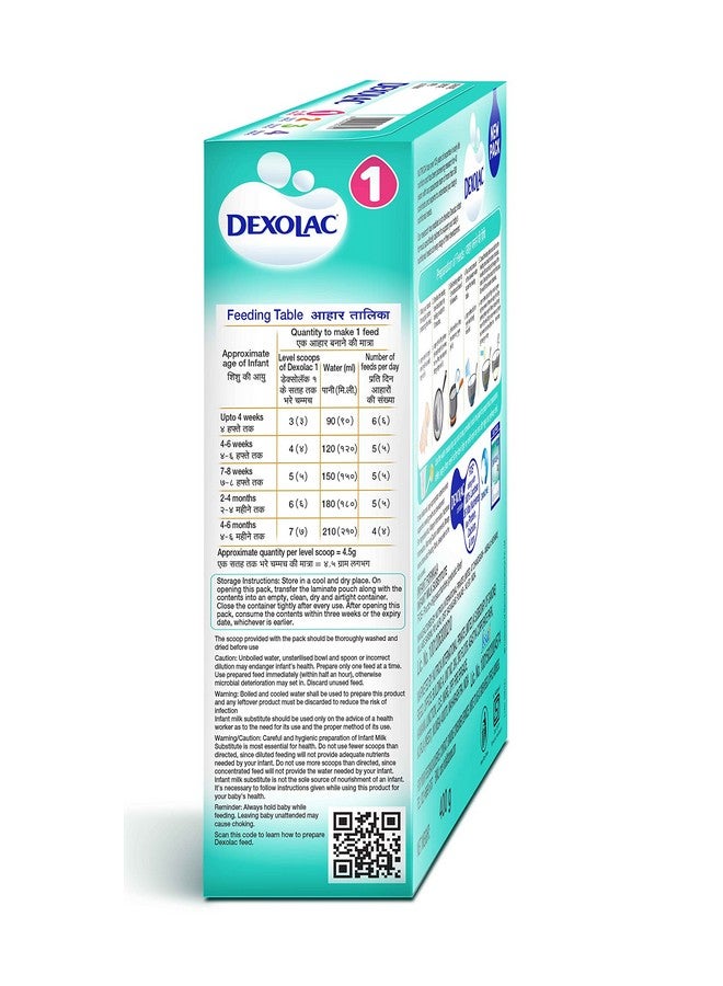 Dexolac Infant Formula Milk Powder For Babies - Stage 1 (Upto 6 Months) - With Fos And 36 Vital Nutrients - 400G - Bib Pack - Image 4