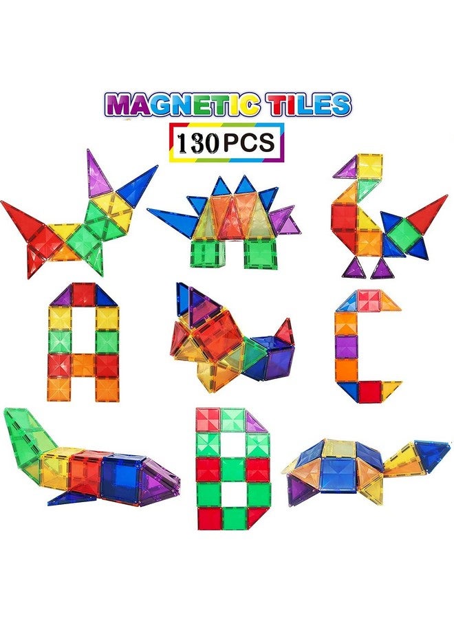 FunBlast Magnetic Blocks for Kids - Mag Magic Magnetic Building Blocks for Kids Puzzle for Kids Learning Toy Playset (Multicolor;130 Pcs) - Image 2