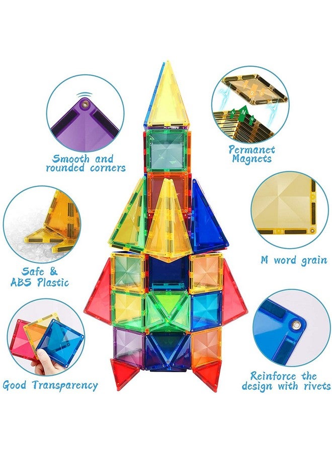 FunBlast Magnetic Blocks for Kids - Mag Magic Magnetic Building Blocks for Kids Puzzle for Kids Learning Toy Playset (Multicolor;130 Pcs) - Image 3