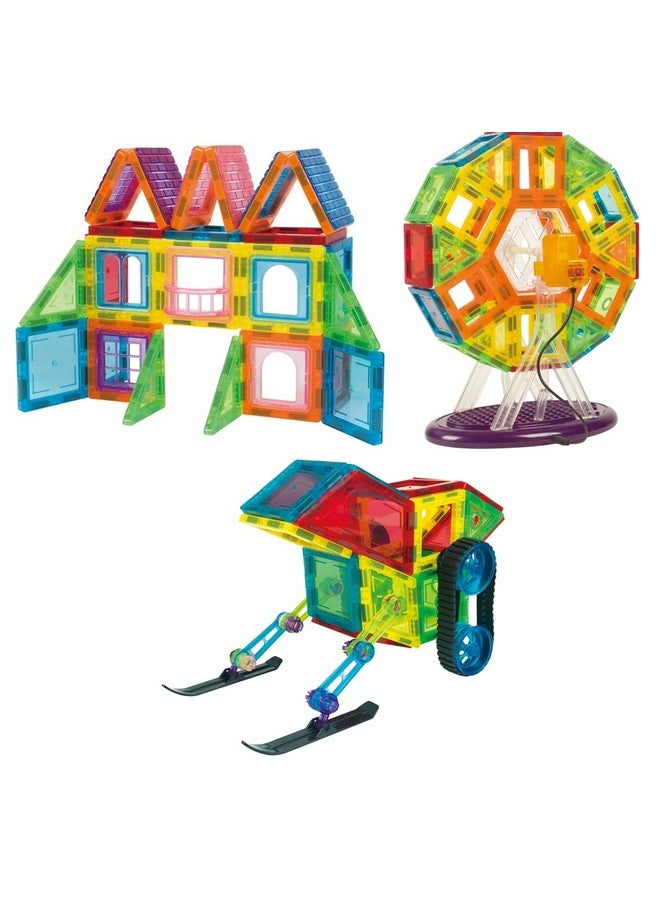 FunBlast Magnetic Blocks for Kids - Mag Magic Magnetic Building Blocks for Kids Puzzle for Kids Learning Toy Playset (Multicolor;130 Pcs) - Image 4