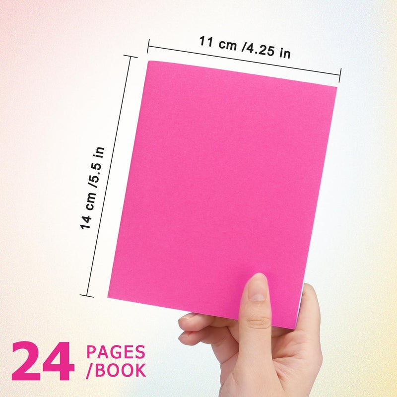 Tamaki 6 Pack Colorful Blank Books for kids to Write, Drawing, Cute Sketchbook for Kid, 6 Colors (4.25 x 5.5 Inches) - Image 3