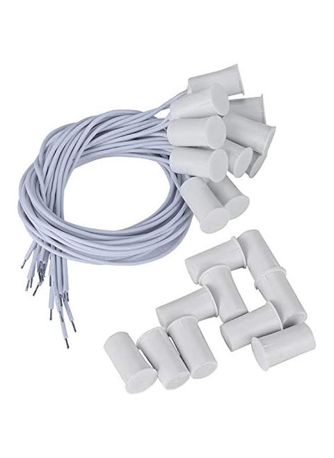 10pcs NC Recessed Wired Door Window Sensor Magnetic Reed Switch for Home Security Alarm System, Magneti Door Switch, Sensor
