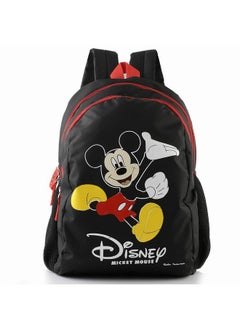 Kuber Industries Kuber Industries Polyester Waterproof Disney Mickey Mouse Print Backpack|Sturdy School Bag For Kids,14 Inch (Black)  - Image 1