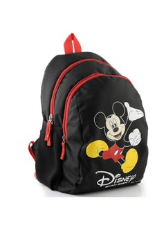 Kuber Industries Kuber Industries Polyester Waterproof Disney Mickey Mouse Print Backpack|Sturdy School Bag For Kids,14 Inch (Black)  - Image 2