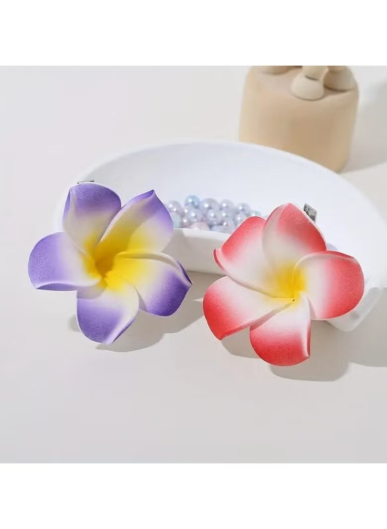 مجموعة مكونه من 6 قطع مشابك شعر بوهو شيك بتصميم زهور - باريتات زهور - Image 5