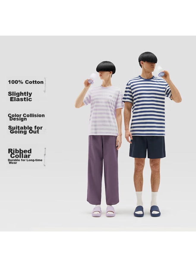 Bananain Yibo's Choice], 305h Men's Pajamas, Pure Cotton Spring And Summer Sleepwear, 100% Cotton Short-sleeve Couple's Loungewear Set - Image 2