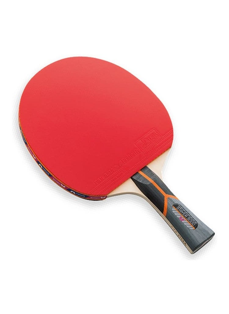 BUTTERFLY - Butterfly Stayer 3000 Ping Pong Paddle | ITTF Approved Table Tennis Racket | Ping Pong Sponge and Rubber | Carbon Layers in Ping Pong Racket for Power | Professional Ping Pong Paddle - Image 1