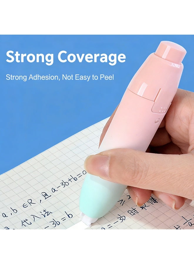 4 Pcs Retractable Correction Tape,Refillable Press Type Correction Tape Pen,for Men and Women Office Supplies Correctors Tapes - Image 3