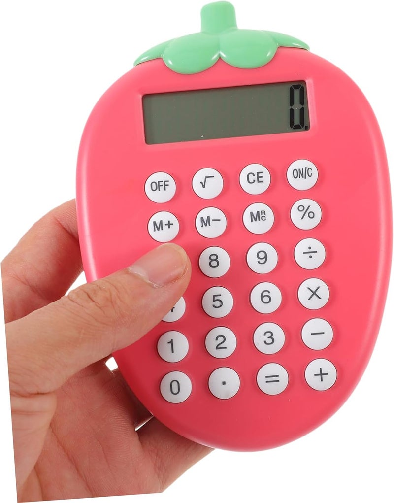 Portable Solar Calculator for Students Compact and Lightweight Office Tool for Calculations Fun Strawberry Design - Image 5