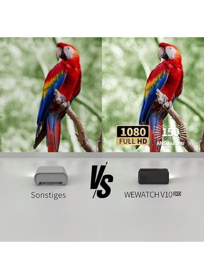 Portable Full HD 1080P Projector with WiFi & Bluetooth – Home Cinema, HDMI & VGA Compatible, Mobile-Friendly Design - Image 3