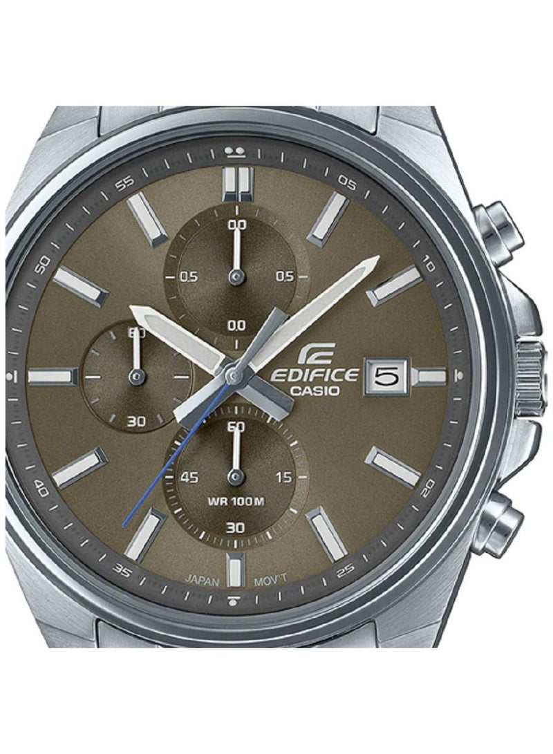 Casio Men Watch Edifice Chronograph Brown Dial Stainless Steel Band EFV-610D-5CVU - Image 3