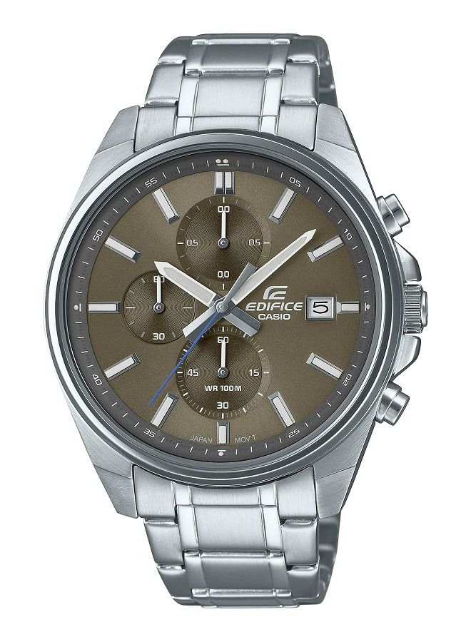Casio Men Watch Edifice Chronograph Brown Dial Stainless Steel Band EFV-610D-5CVU - Image 1