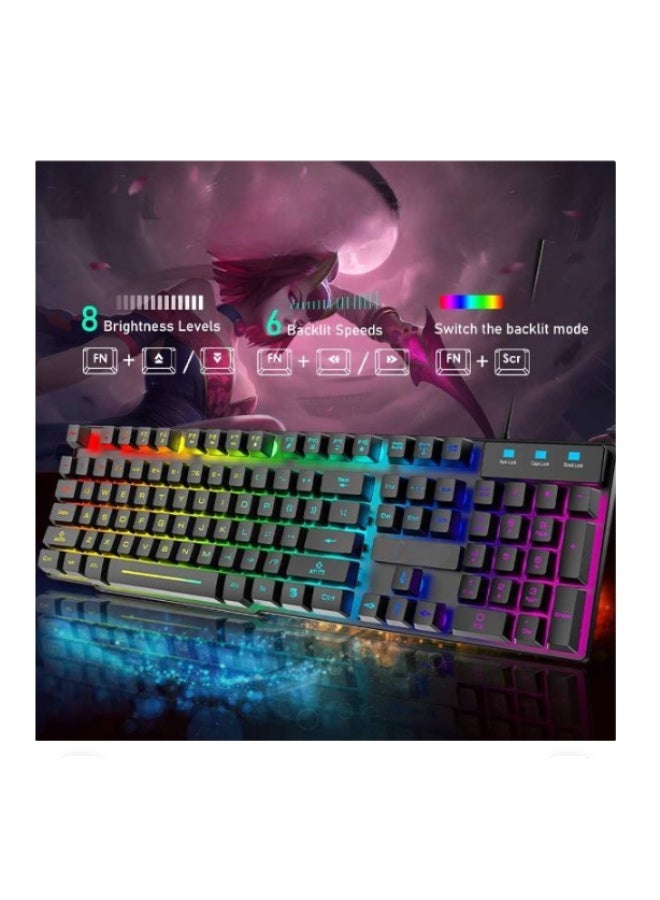 4-in-1 Gaming Keyboard, Mouse & Headset Combo – RGB Rainbow Backlit Keyboard with Precision Mouse, Stereo Headphones & Mouse Pad for PC and Laptop - Image 2