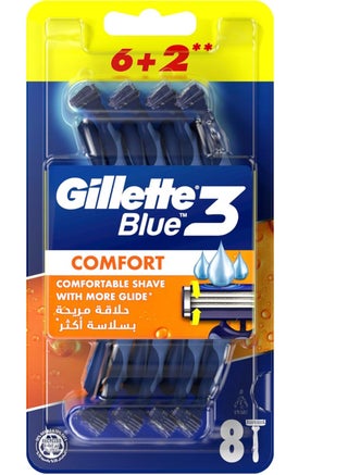 مجموعة شفرات حلاقة جيليت بلو 3 كومفورت، 8 قطع - pzsku/ZE6B8623E8EF79AE7F2FBZ/45/_/1723801056/3680bf82-94be-4f16-adf3-f3d856beb0fb