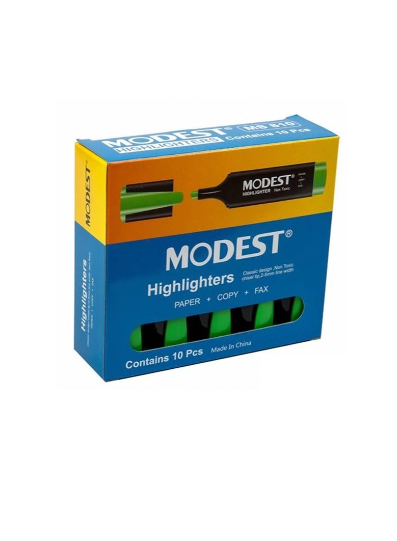 MODEST MODEST Highlighter Green 10-Piece Box - Image 3
