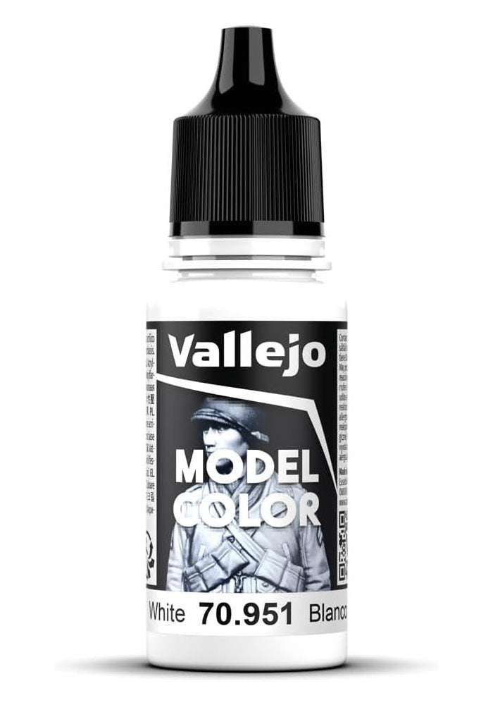 Vallejo لون أكريليك موديل فاليخو 17 مل - رقم 001 أبيض - Image 1