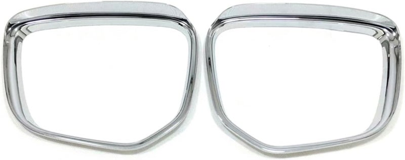 QASULER 2PCS ABS Chromed Car Rearview Mirror Eyebrow Shield Cover Trim - Image 1