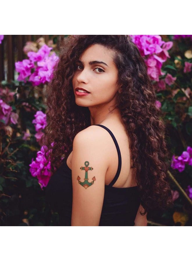 CARGEN Classic Temporary Tattoo Old School Stickers - Waterproof Vintage Flower, Rose, Swallows, Butterflies, and Swords Designs - Different Sizes for Arm - Image 5