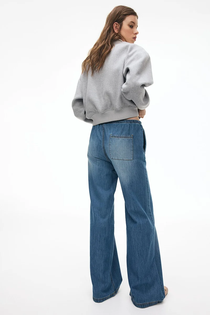 اتش اند ام Denim drawstring trousers