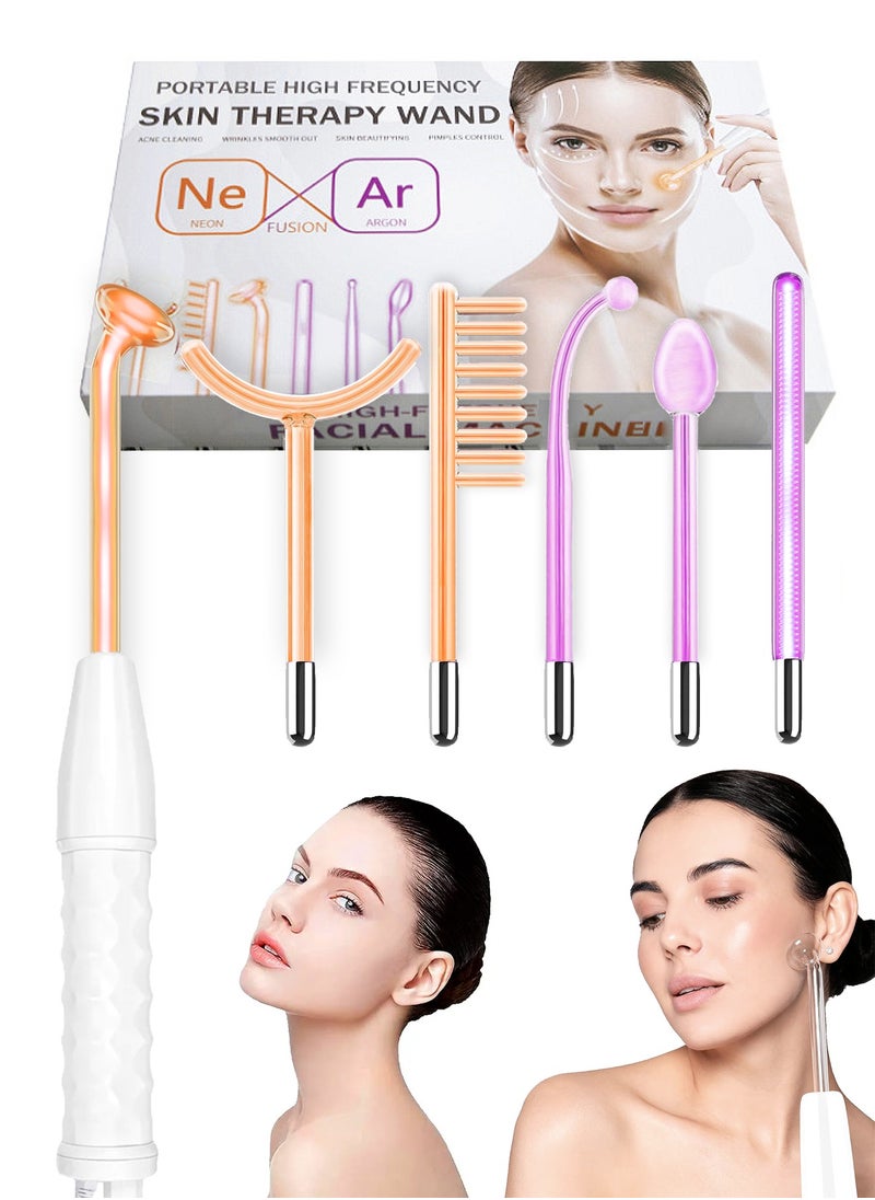Kidoh High Frequency Facial Wand, Portable Device for Skincare Portable Skin Red Light Therapy Machine with 6 Neon & Argon Wands – Boost Your Skin – Anti-Aging – Wrinkle Reducing - Dark Circles – Clarifying – Hair & Scalp Stimulator – Clear Firm & Tighten  - Image 1