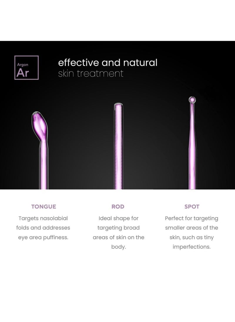 Kidoh High Frequency Facial Wand, Portable Device for Skincare Portable Skin Red Light Therapy Machine with 6 Neon & Argon Wands – Boost Your Skin – Anti-Aging – Wrinkle Reducing - Dark Circles – Clarifying – Hair & Scalp Stimulator – Clear Firm & Tighten  - Image 5