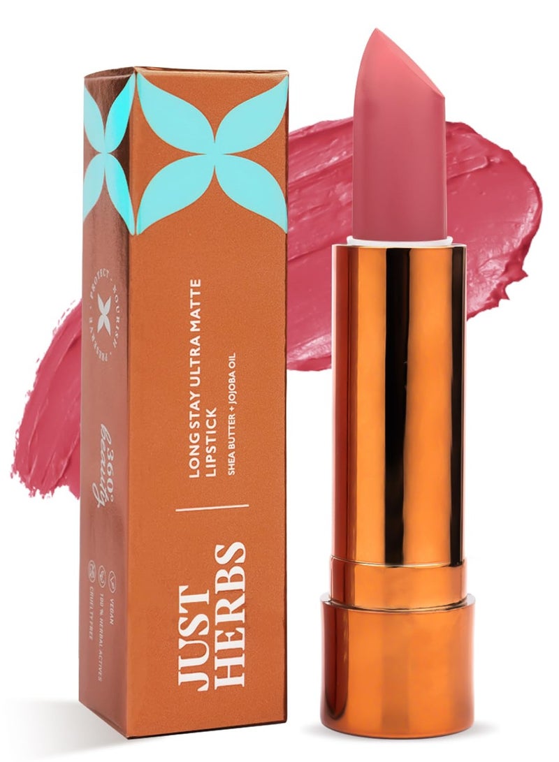 Just Herbs Ultra Matte Bullet Lipstick 4g Spicy Nude - Image 1