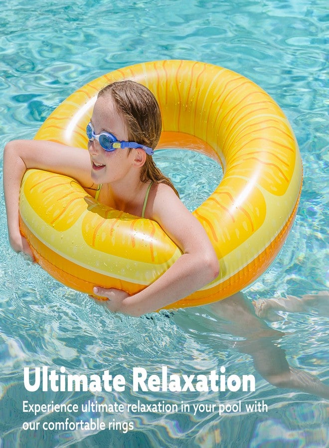 Sloosh 4 Pack Inflatable Pool Floats Fruit Tube Rings, Fruit Swim Tubes, Pool Floaties Toys, Beach Swimming Party Toys for Kids and Adults (Fruit) - Image 4