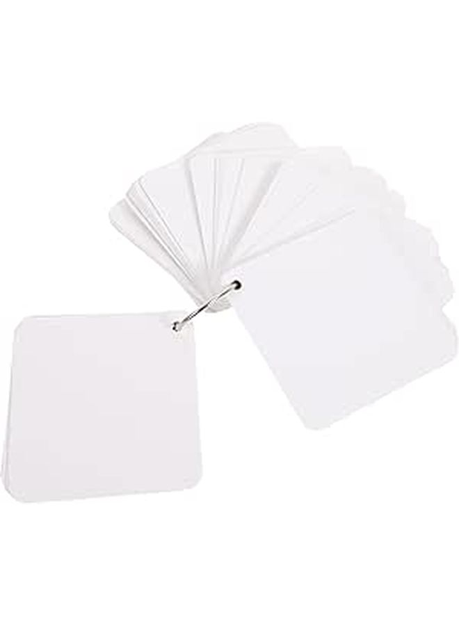 3x5 Inches Blank Index Cards with Ring Hole Punched for DIY Projects Studying and School - Image 1