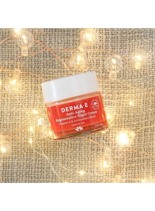 derma-e DERMA E Anti-Aging Regenerative Night Cream – Firming Astaxanthin Moisturizer for Face – Lightweight Overnight Anti-Wrinkle Cream with Jojoba Oil and Vitamin E, 2 oz - Image 4