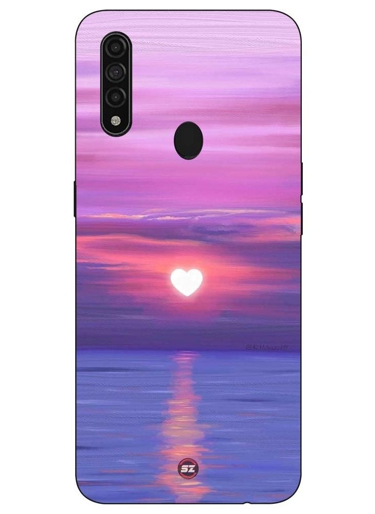 Service Zone Protective Printed Mobile Cover Sunrise View With Heart Shape Of Sun For Oppo A31 