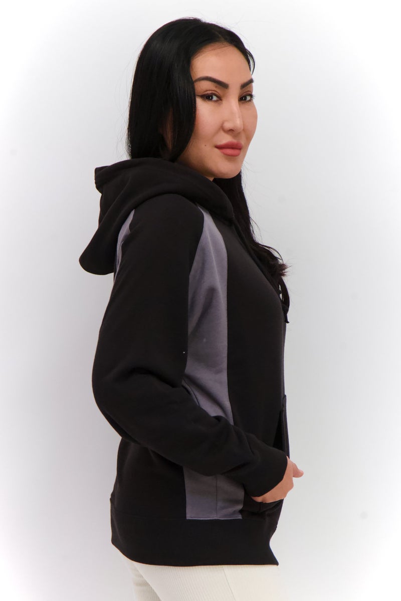 PUMA Women Sportswear Fit Long Sleeves Training Hoodie, Black  - Image 3