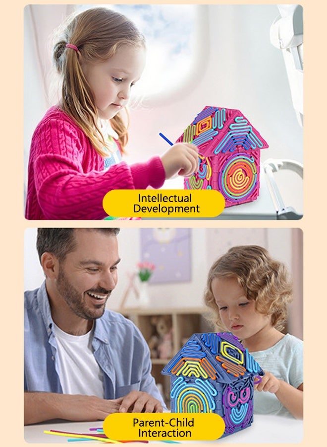 Creative Sensory Toys, 360° 3d Toy House, Silicone Sensory Fidget Game Toys, Assembly Toys, Early Learning Toys For Children From 3 Years And Adults - Image 4