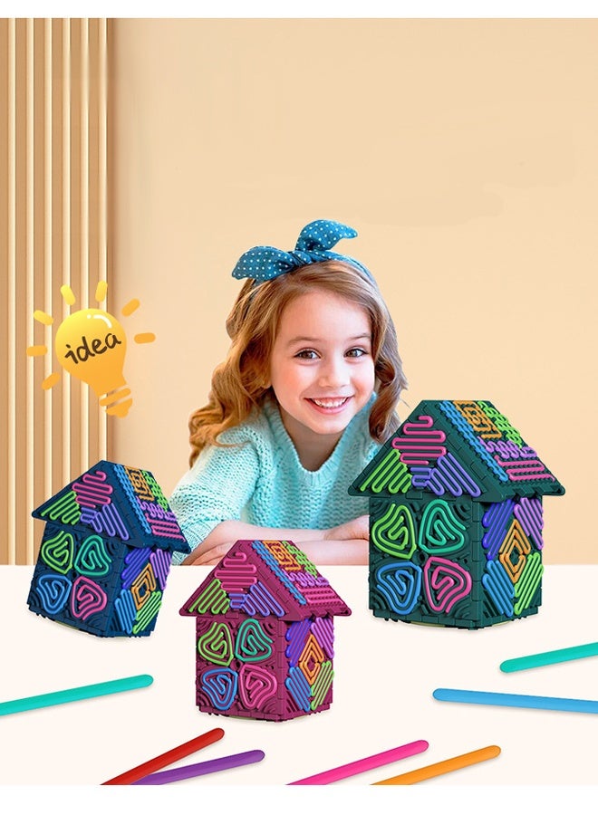 Creative Sensory Toys, 360° 3d Toy House, Silicone Sensory Fidget Game Toys, Assembly Toys, Early Learning Toys For Children From 3 Years And Adults - Image 5