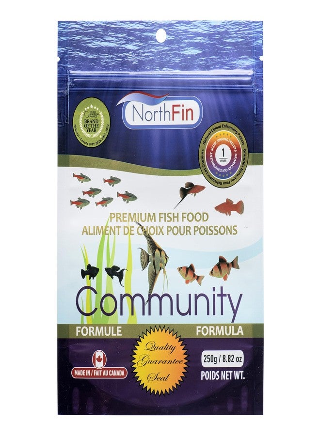 Northfin Fish Food Community Formula Slow Sinking Pellets (1mm 250g) - Image 1