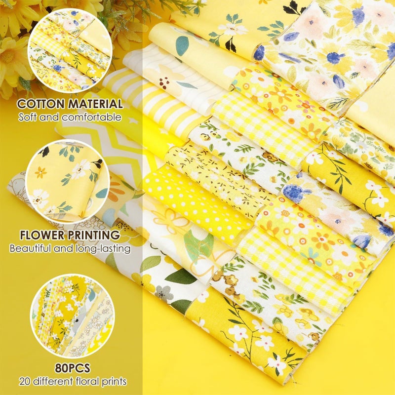 Yellow Jelly Roll Fabric Strips Pre Cut Cotton Quilting 2 5 Inch For Sewing Crafts - Image 5