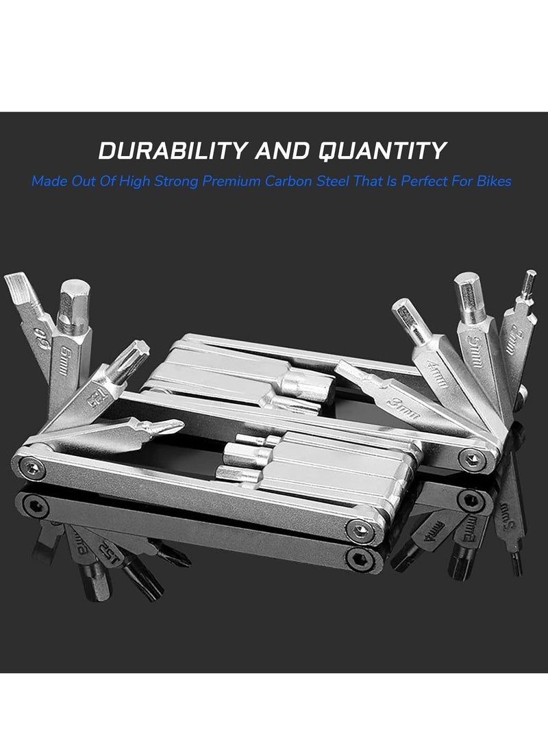 Y&D Bike Repair Multitool Kit, 8 in 1 Mini Lightweight Stainless Steel Tool With 2/3/4/5/6mm Hex Key, Screwdriver, T25 Wrench for Mountain Bicycle Road - Image 3