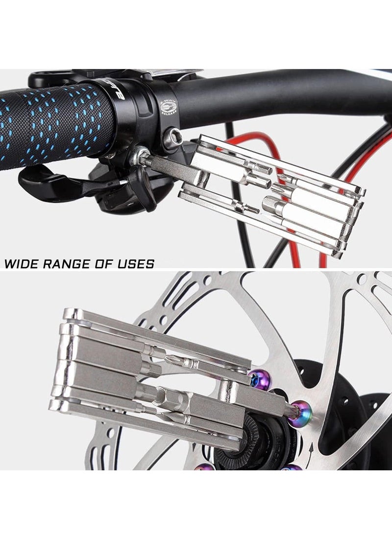 Y&D Bike Repair Multitool Kit, 8 in 1 Mini Lightweight Stainless Steel Tool With 2/3/4/5/6mm Hex Key, Screwdriver, T25 Wrench for Mountain Bicycle Road - Image 4