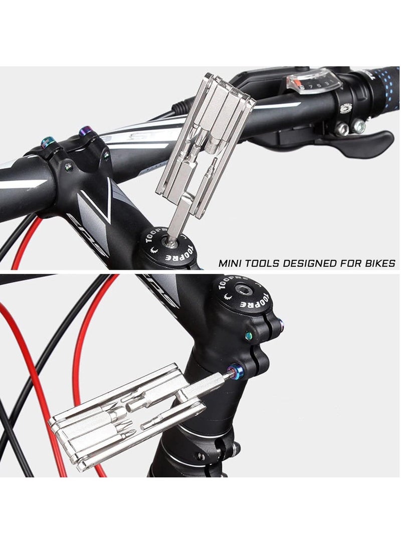 Y&D Bike Repair Multitool Kit, 8 in 1 Mini Lightweight Stainless Steel Tool With 2/3/4/5/6mm Hex Key, Screwdriver, T25 Wrench for Mountain Bicycle Road - Image 5