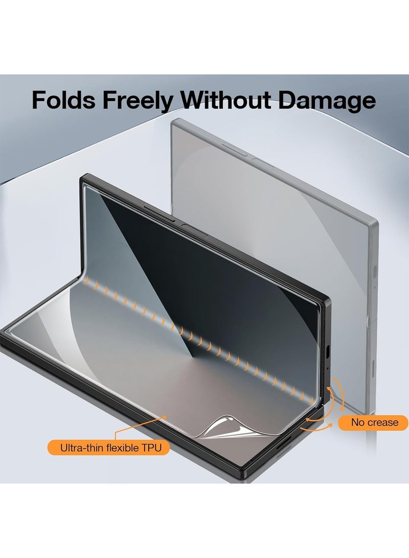 Wtech Samsung Galaxy Z Fold7 5G 2025 Front And Back With 360 Protector Transparent Film - Clear - Image 5