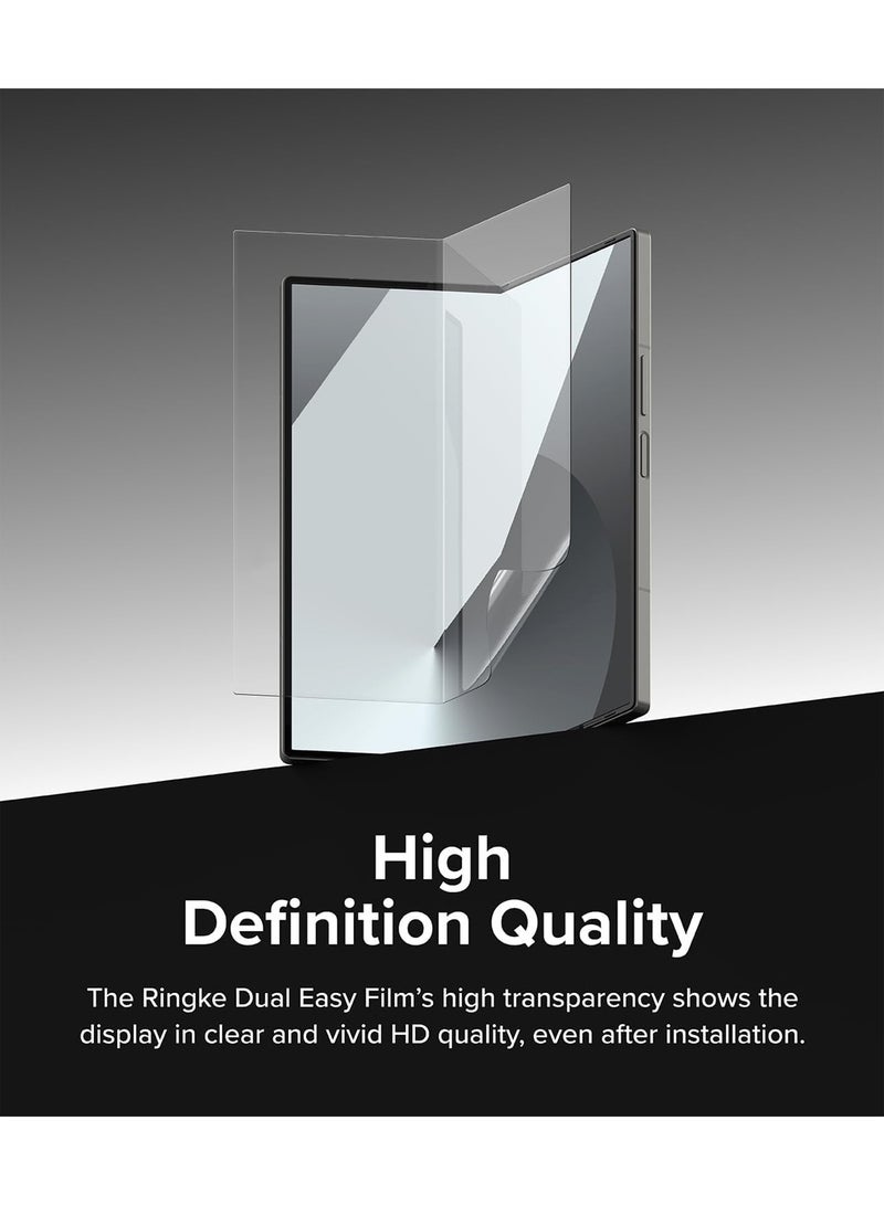 Wtech Samsung Galaxy Z Fold7 5G 2025 Front And Back With 360 Protector Transparent Film - Clear - Image 2