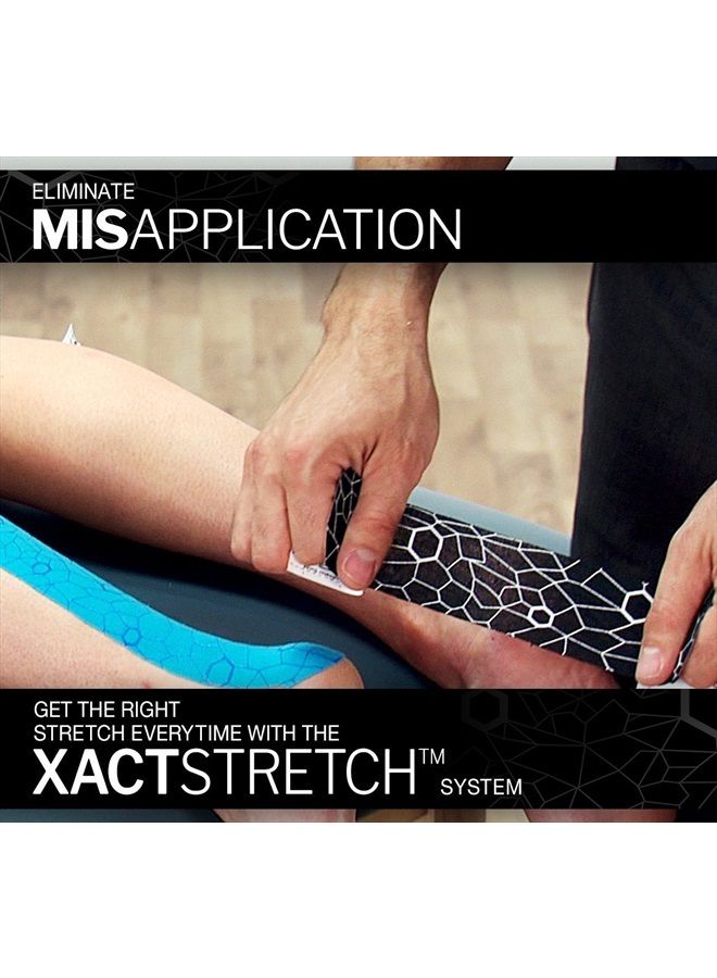 TheraBand Kinesiology Tape, Waterproof Physio Tape for Pain Relief, Muscle & Joint Support, Standard Roll with XactStretch Application Indicators, 2 Inch x 16.4 Foot Roll, Blue/Blue - Image 5