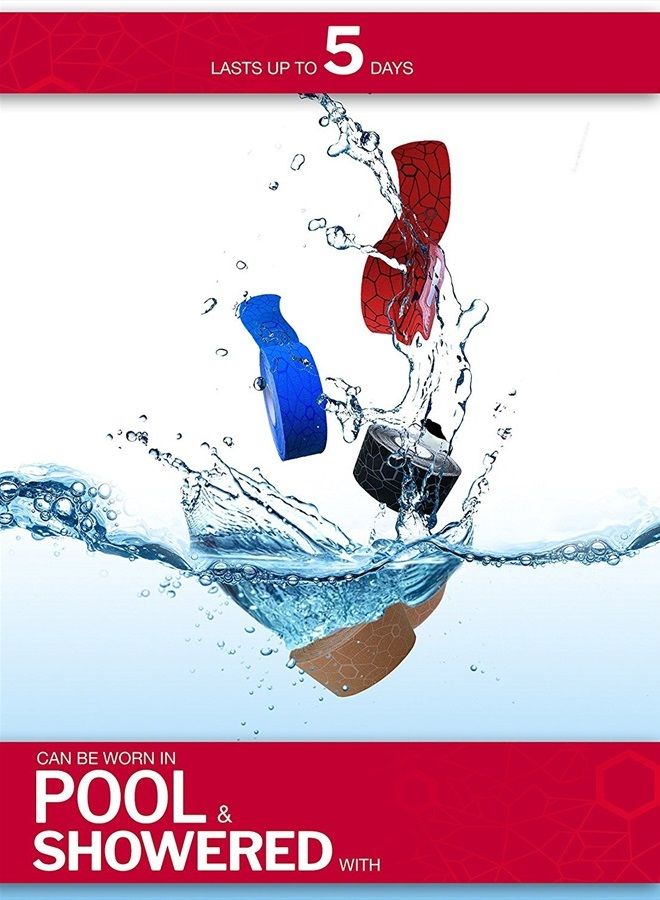 TheraBand Kinesiology Tape, Waterproof Physio Tape for Pain Relief, Muscle & Joint Support, Standard Roll with XactStretch Application Indicators, 2 Inch x 16.4 Foot Roll, Blue/Blue - Image 4