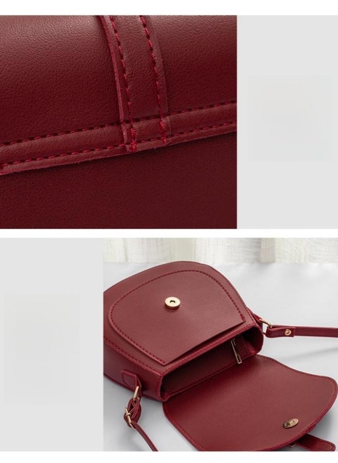 WAOKN - Women's Fashion Solid Color Shoulder Bag, Girls' Simple Small Bag Messenger Bag Mobile Phone Bag Coin Purse, Ladies PU Leather Crossbody Bag Sling Bag Side Bag Carry Bag - Image 1