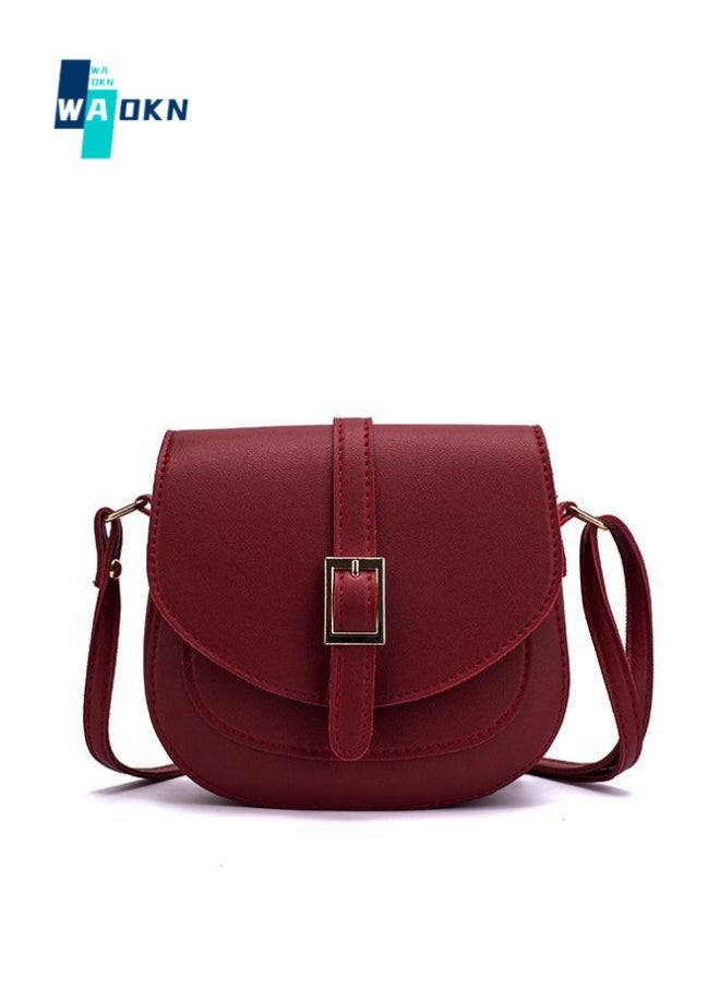 WAOKN - Women's Fashion Solid Color Shoulder Bag, Girls' Simple Small Bag Messenger Bag Mobile Phone Bag Coin Purse, Ladies PU Leather Crossbody Bag Sling Bag Side Bag Carry Bag - Image 1