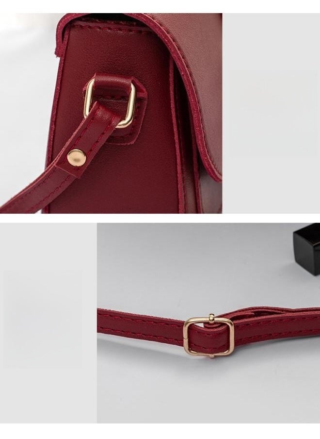 WAOKN - Women's Fashion Solid Color Shoulder Bag, Girls' Simple Small Bag Messenger Bag Mobile Phone Bag Coin Purse, Ladies PU Leather Crossbody Bag Sling Bag Side Bag Carry Bag - Image 1
